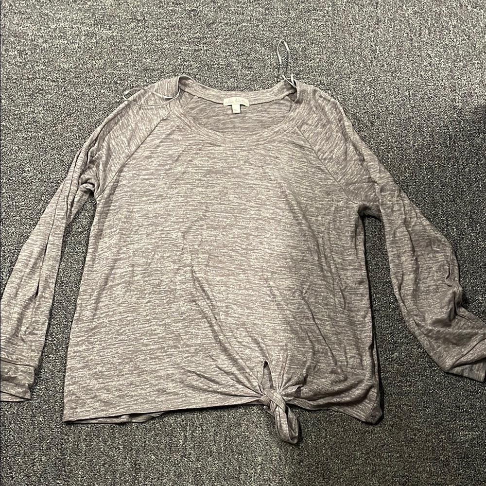 Nine Britton Gray Long Sleeve Tee